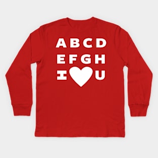 Alphabet of Love Kids Long Sleeve T-Shirt